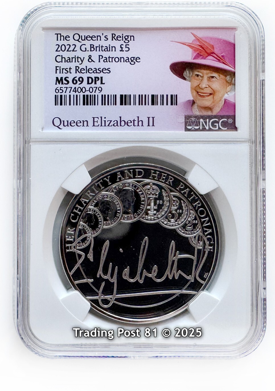NGC MS69DPL 2022 イギリス Charity&Patronage 2022 GREAT BRITAIN - Charity & patronage - 5 £ coin - QE II