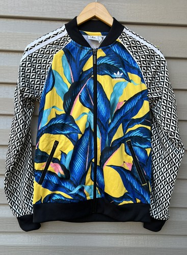 Adidas x Farm Leaf Brazil Floral Blue & Yellow Track Jacket