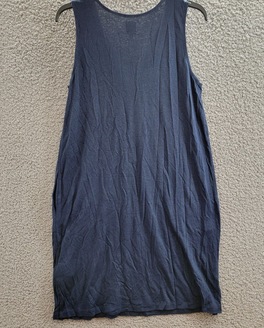 NIC + ZOE Summer Retreat Sleeveless Embroidered Dress Women's M Navy Linen Blend - Picture 9 of 15