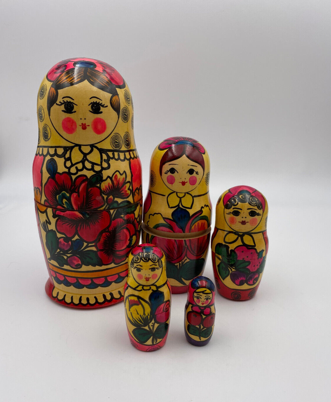 Vintage 1992 Set Of 5 Russian Nesting Dolls | eBay