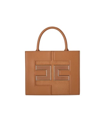 

Маленькая женская сумка Elisabetta Franchi Caramel с сетчатым логотипом, BS12A36E2-791