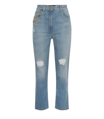 

Голубые джинсы с рваными краями Elisabetta Franchi Женская, Light blue, PJ77S31E2-192