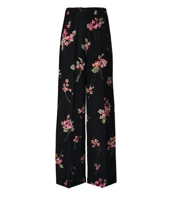 

Twinset Bouquet Черные широкие брюки Женщина, Черный, 231TP2708-10428