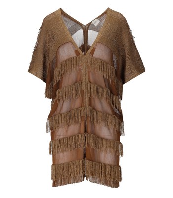 Max Mara Beachwear Spuma Bronze Kaftan Dress Woman