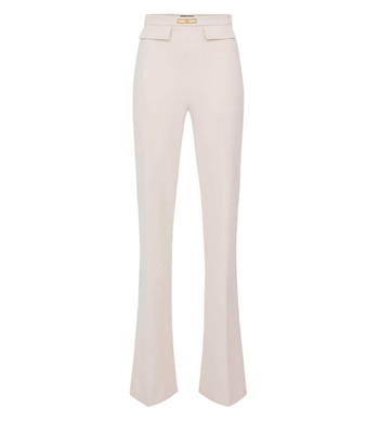

Elisabetta Franchi Butter Wide Leg Trousers Woman, Белый, PA04931E2-193