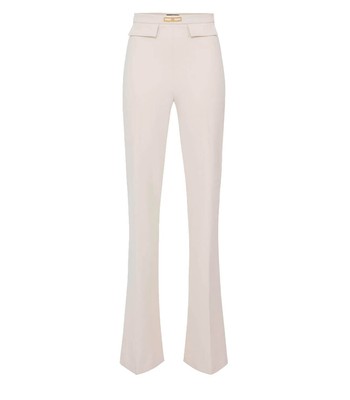 Elisabetta Franchi Butter Wide Leg Trousers Woman