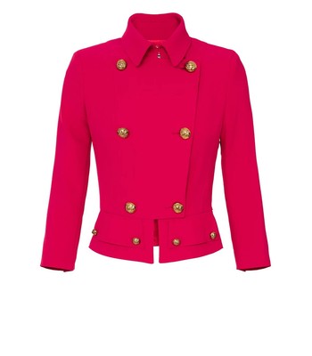 

Женский двубортный жакет с пуговицами Elisabetta Franchi цвета фуксии, Fucsia, GI04831E2-560