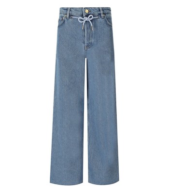 

Женские голубые широкие джинсы Ganni, Light blue, J1286-564