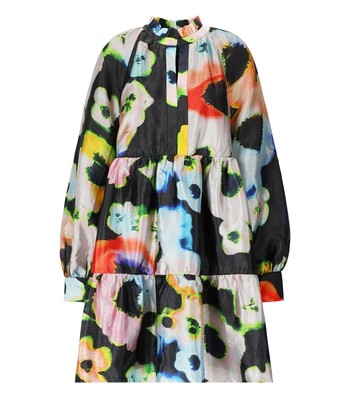 Stine Goya Jasmine Black Floral Dress Woman