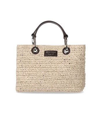 

Emporio Armani Myea Маленькая Бежевая Сумка-Покупка Из Рафии Женщина, Y3D166-YVL8E-88097