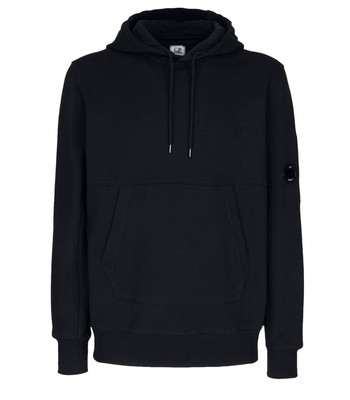 

Cp Company Diagonal Raised Fleece Black Hoodie Man, Черный