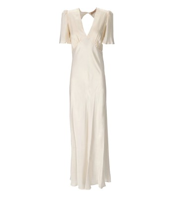 

Twinset цвета слоновой кости длинное платье женщина, Цвет слоновой кости