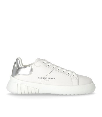 

Emporio Armani Белые Серебряные Кроссовки Женские, Белый, X3X187-XN850-M696