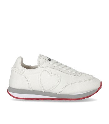 

Белые холщовые кроссовки Love Moschino для женщин, Белый, JA15882G0G-100