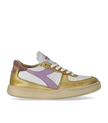 

Diadora Heritage Mi Basket Low Metallic Dirty Gold Lilac Sneaker Woman, Белый, 201-179034-C5363