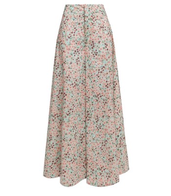 

Женские широкие брюки Weili Zhneg Mint Pink с цветочным принтом, Зеленый, SWZPL132-CS03