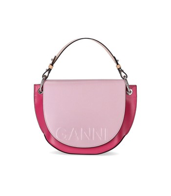 

Ganni Colorblock Banner Saddle Pink Crossbody Bag Woman, A4956-478