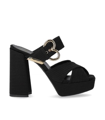 

Женские черные сандалии на каблуке Love Moschino, Черный, JA2809CG1G-000