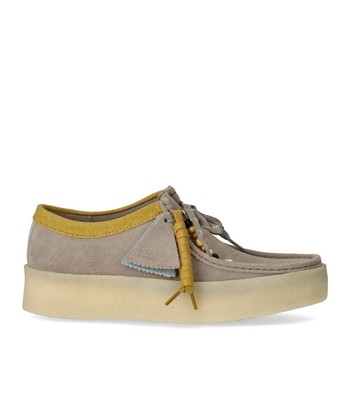 

Черные лоферы Clarks Wallabee Cup Greige, Бежевый, 26170043