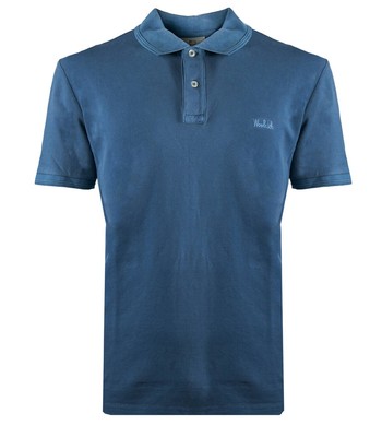 Woolrich Mackinack Indigo Blue Polo Shirt Мужчина