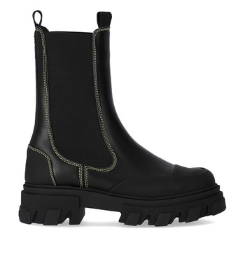 

Женские черные ботинки челси Ganni, Черный, S1910-099