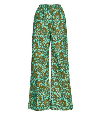 

Женские широкие брюки Essentiel Antwerp Dobby Green Wide Leg Trousers, Зеленый, DOBBY-D1TI