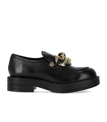 

Женские черные лоферы с цепочкой Love Moschino, Черный, JA10344G0F-000