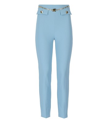 

Брюки из сахарной бумаги с цепочкой Elisabetta Franchi женщина, Light blue, PA06032E2-016