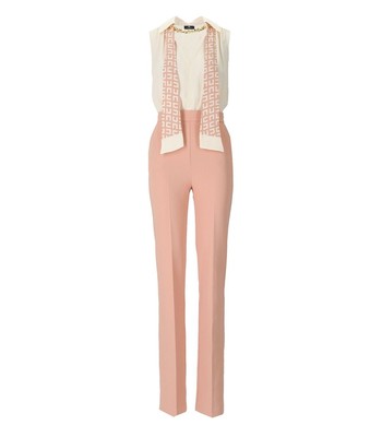 

Женский розовый комбинезон без рукавов Elisabetta Franchi Butter
