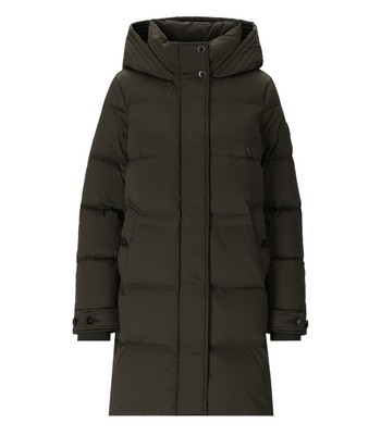 Зеленая женская парка Woolrich Alsea Puffy в стиле милитари