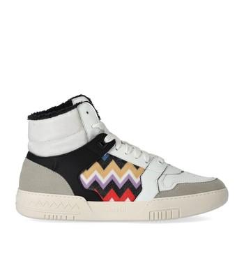 

Мужские кроссовки Missoni Basket High White Black, Белый, SHMISBH-201