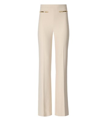 

Брюки Elisabetta Franchi Butter Palazzo с цепочкой Женщина, Белый, PA01436E2-110