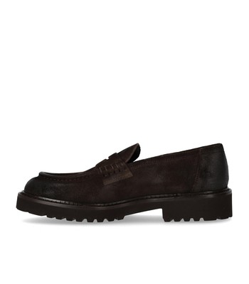 Pre-owned Doucal's Commander Dark Brown Loafer Man