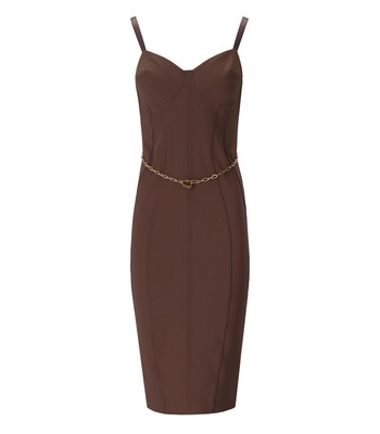 

Elisabetta Franchi Коричневое Платье-футляр Бюстье Женщина, Коричневый