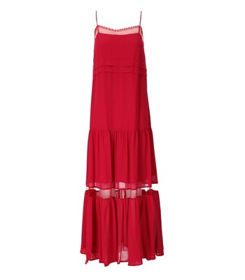 

Twinset фуксия красное длинное платье женщина, Fucsia