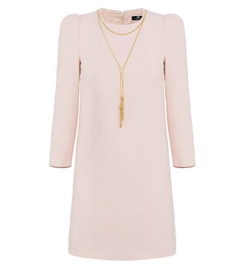 

Женское розовое платье с колье Elisabetta Franchi, Розовый