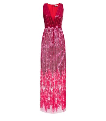

Elisabetta Franchi Red Carpet Fuchsia Sequins Dress Woman, Fucsia