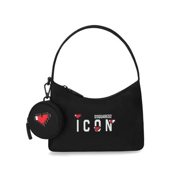 

Dsquared2 Icon Сезонная черная женская сумка-хобо, HOW0036-11700001-2124