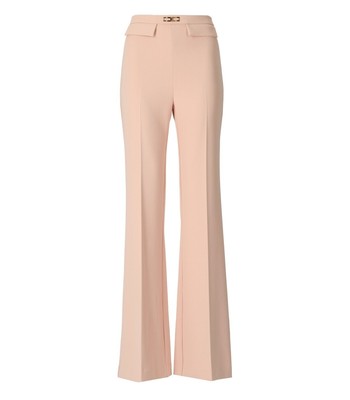 

Elisabetta Franchi Женские Розовые Широкие Брюки, Розовый, PA04931E2-AR6