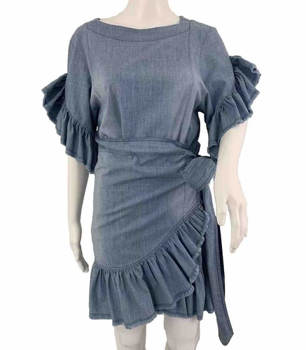 ISABEL MARANT ETOILE Lelicia Dress Size 6 S Denim Wrap