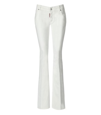 

Dsquared2 Twiggy Белые Расклешенные Джинсы Женщина, Белый, S75LB0841-S30806-100