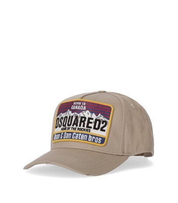 

Бежевая бейсболка с нашивкой Dsquared2, Бежевый, BCM0728-05C00001-5130