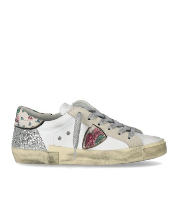 Philippe Модель Prsx Low Fleurs White Sneaker Woman