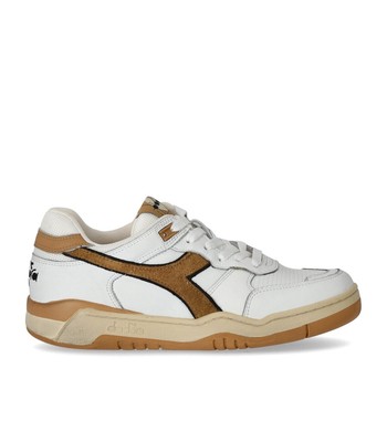 

Мужские белые коричневые кроссовки Diadora Heritage B.560 б/у, Белый, 201-180117