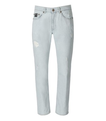 

Versace Jeans Couture Голубые зауженные джинсы для мужчин, Light blue, 72GAB5S4-DW009L04-904