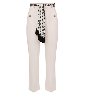 

Брюки Elisabetta Franchi Butter с шарфом-платком Женщина, Цвет слоновой кости, PA05931E2-193