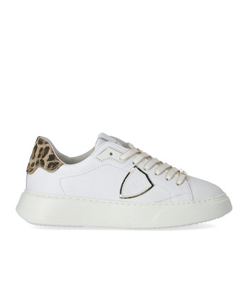 

White Sneaker Woman Филипп Модель Темпл Лев, Белый, BTLD-VML1