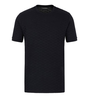 

Emporio Armani Essential Жаккардовая темно-синяя футболка Мужской, Синий, 8N1TL7-1JHWZ-0920