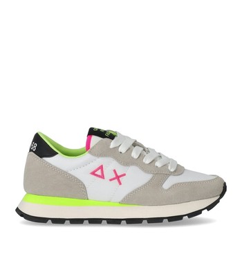 

Sun68 Ally Solid Nylon White Fluo Yellow Sneaker Женщина, Белый, Z33201-0163