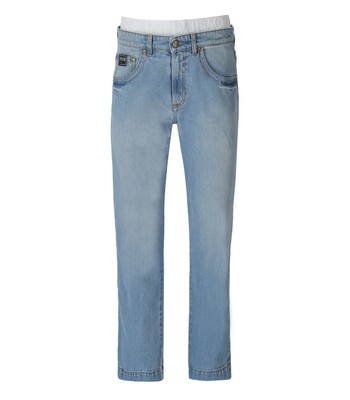

Мужские голубые джинсы с логотипом Versace Jeans Couture, Light blue, 74GAB512-74UP512-904